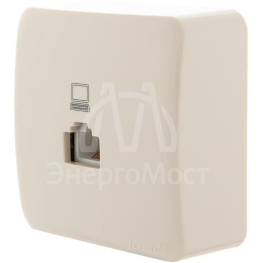 Розетка компьютерная 1-м ОП VIOLA крем. LEZARD 751-0300-139