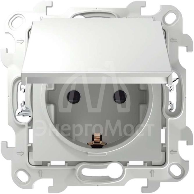 Механизм розетки 2К+З IP44 Push&amp;amp;Go Simon24 бел. 2420448-030