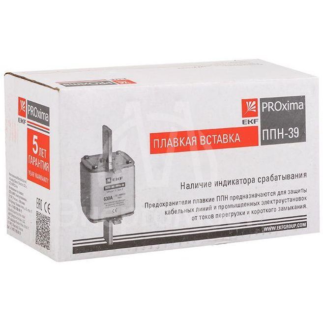 Вставка плавкая ППН-39 630/315А габарит 3 PROxima EKF fus-39/630/315