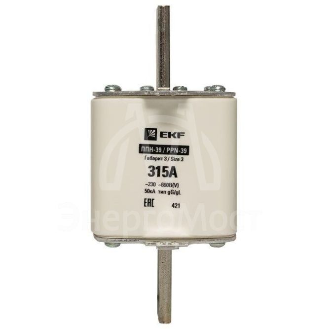 Вставка плавкая ППН-39 630/315А габарит 3 PROxima EKF fus-39/630/315