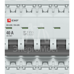 Выключатель нагрузки 4п 40А ВН-63N PROxima EKF S63440