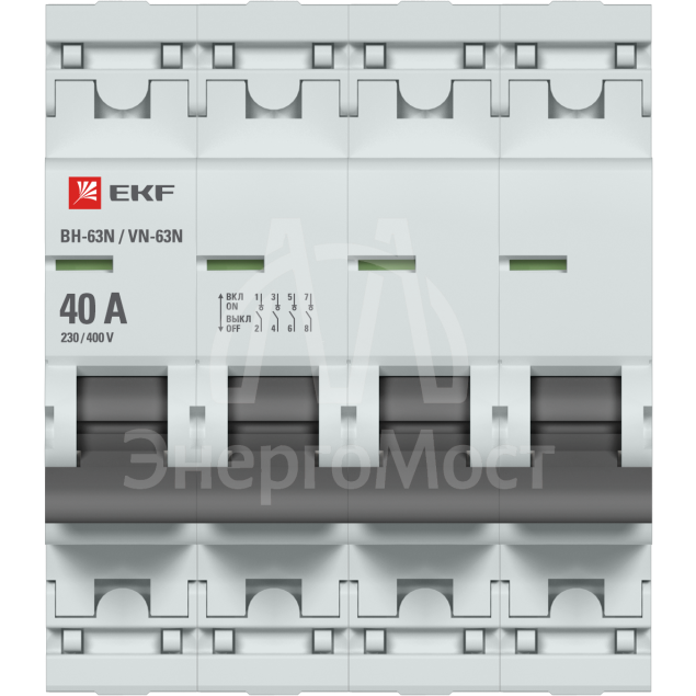 Выключатель нагрузки 4п 40А ВН-63N PROxima EKF S63440