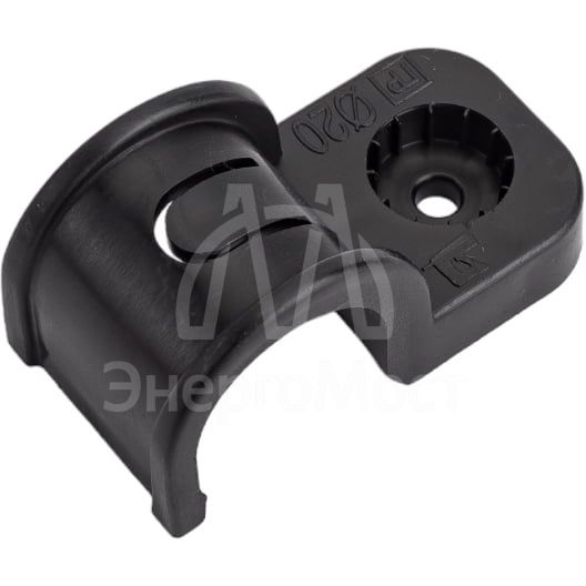 Крепеж-скоба односторонняя d20мм для прямого монтажа атмосф. пластик. черн. (уп.50шт) Промрукав PR13.0373