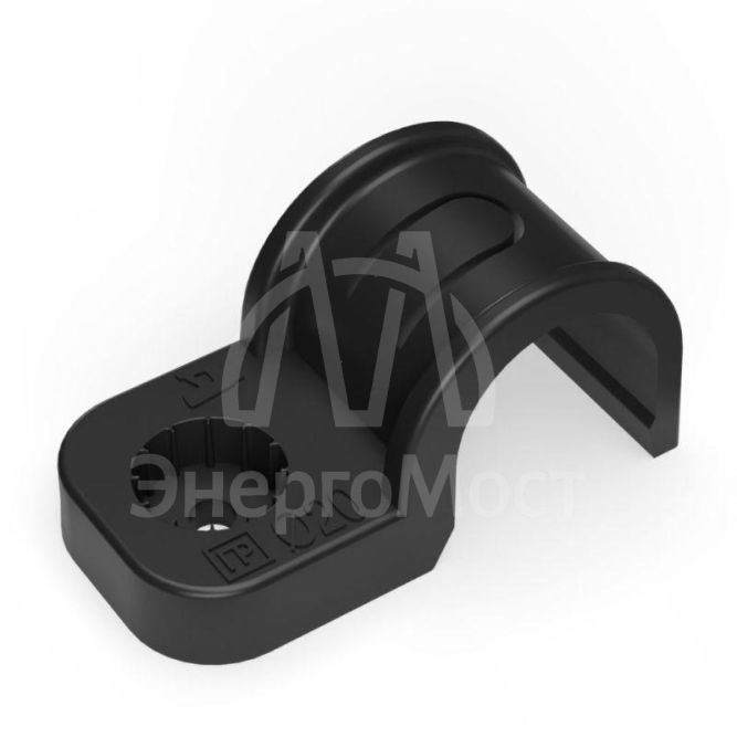 Крепеж-скоба односторонняя d20мм для прямого монтажа атмосф. пластик. черн. (уп.50шт) Промрукав PR13.0373