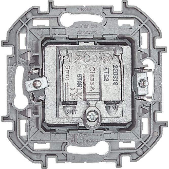 Розетка телевизионная TV/SAT Inspiria с топологией &amp;quot;звезда&amp;quot; механизм бел. Leg 673880