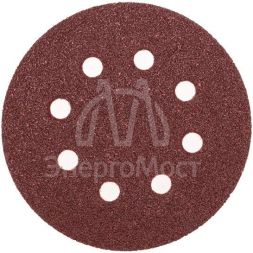 Диск абразивный перфорированный на ворсовой основе на липучке P40 125мм (уп.10шт) Kranz KR-91-1164