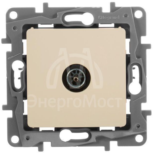 Розетка телевизионная TV СП Etika 2дБ 0-2400МГц с топологией &amp;quot;звезда&amp;quot; механизм сл. кость Leg 672351