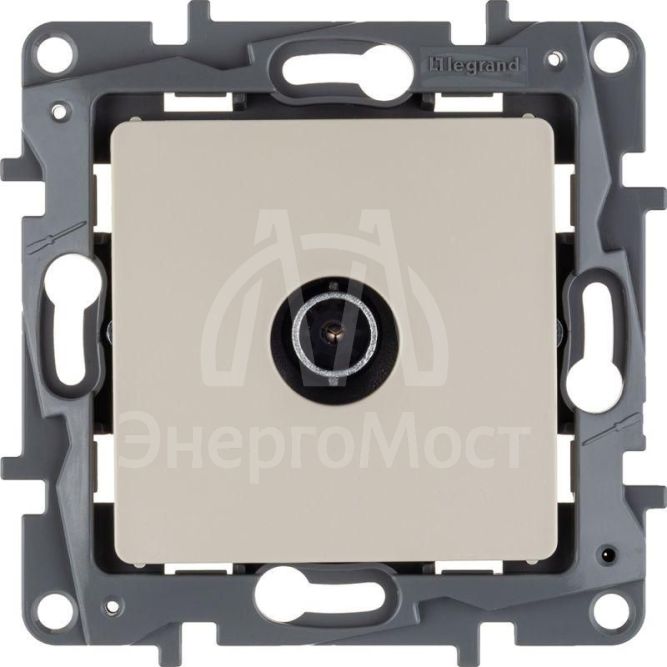 Розетка телевизионная TV СП Etika 2дБ 0-2400МГц с топологией &amp;quot;звезда&amp;quot; механизм сл. кость Leg 672351