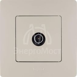 Розетка телевизионная TV СП Etika 2дБ 0-2400МГц с топологией &amp;quot;звезда&amp;quot; механизм сл. кость Leg 672351