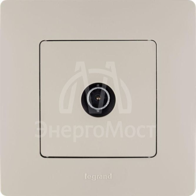 Розетка телевизионная TV СП Etika 2дБ 0-2400МГц с топологией &amp;quot;звезда&amp;quot; механизм сл. кость Leg 672351