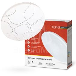 Светильник светодиодный DECO ГЛОРИЯ 48Вт 230В 4000К 4320лм 380х55мм IN HOME 4690612038636