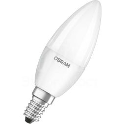 Лампа светодиодная LED STAR CLASSIC B 40 5W/840 5Вт свеча 4000К нейтр. бел. E14 470лм 220-240В матов. пласт. OSRAM 4058075056886
