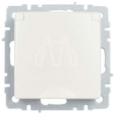 Розетка BRITE РСбш10-3-БрЖ 16А IP20 с заземл. защ. шторки с крышкой жемчуж. IEK BR-R16-16-K36