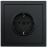 Розетка 1-мест. с/з ПБТ СП ZIMA IP20 16А безвинт. зажим черн. бархат LEZARD 704-4288-122BQC
