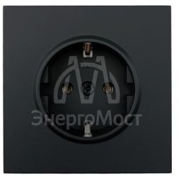 Розетка 1-мест. с/з ПБТ СП ZIMA IP20 16А безвинт. зажим черн. бархат LEZARD 704-4288-122BQC