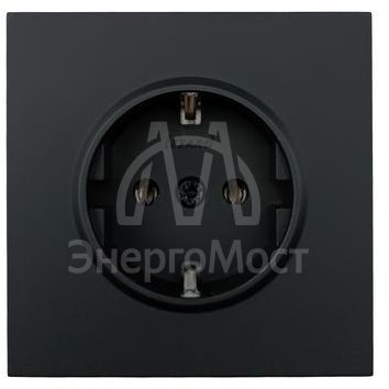 Розетка 1-мест. с/з ПБТ СП ZIMA IP20 16А безвинт. зажим черн. бархат LEZARD 704-4288-122BQC