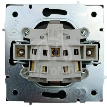 Розетка 1-мест. с/з ПБТ СП ZIMA IP20 16А безвинт. зажим черн. бархат LEZARD 704-4288-122BQC