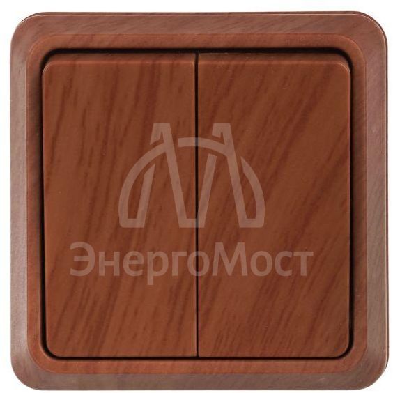 Выключатель 2-кл. ОП Октава 10А IP20 ВС20-2-0-ОД дуб IEK EVO20-K04-10-DC