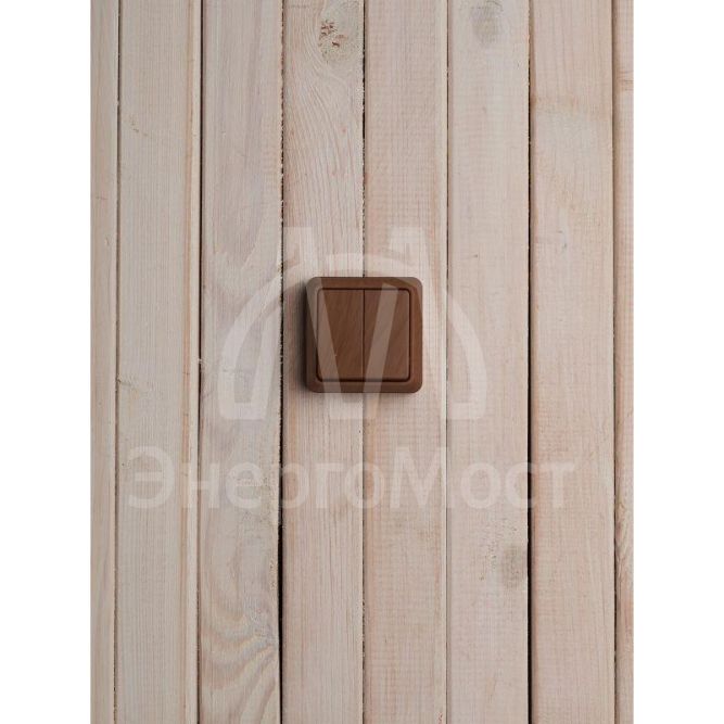 Выключатель 2-кл. ОП Октава 10А IP20 ВС20-2-0-ОД дуб IEK EVO20-K04-10-DC