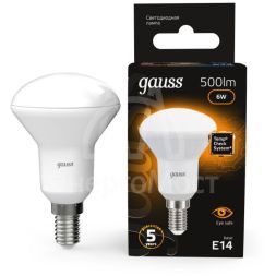 Лампа светодиодная Black R50 6Вт 3000К тепл. бел. E14 500лм 150-265В Gauss 106001106