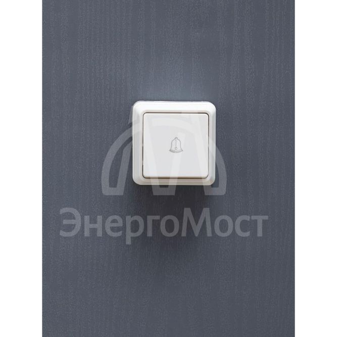 Выключатель кнопочный 1-кл. ОП Октава 10А IP20 ВСк20-1-0-ОБ бел. IEK EVO13-K01-10-DC