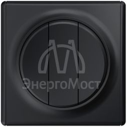Выключатель 3-кл. СП Florence 10А IP20 механизм черн. 1E31901303 OneKeyElectro 2172826