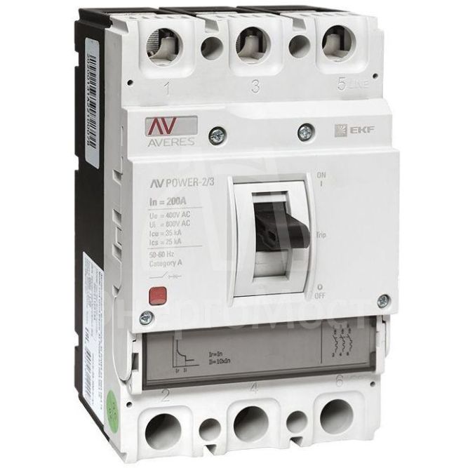 Выключатель автоматический 3п 200А 35кА AV POWER-2/3 TR AVERES EKF mccb-23-200-TR-av