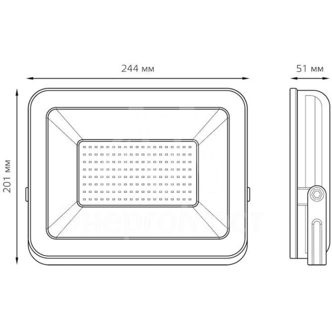 Прожектор светодиодный Elementary 100Вт 6600лм IP65 6500К черн. ПРОМО Gauss 613100100P