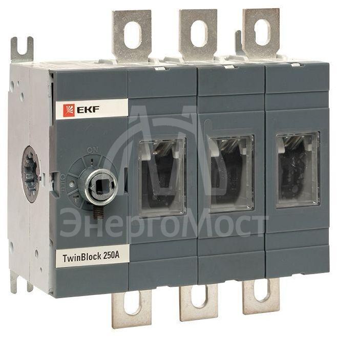 Рубильник 3п 250А без рукоятки управления TwinBlock PROxima EKF tb-s-250-3p