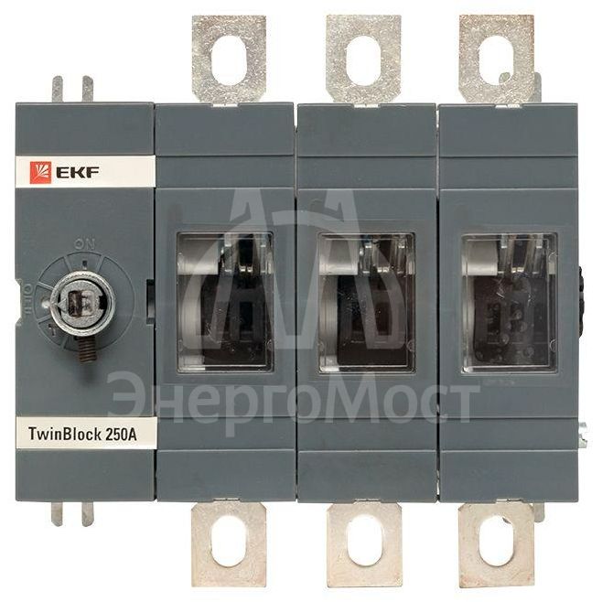 Рубильник 3п 250А без рукоятки управления TwinBlock PROxima EKF tb-s-250-3p