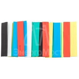 Набор трубок термоусадочных ТУТ нг тонкостен. 10/5 (7 цветов по 3шт 100мм) EKF tut-n-10