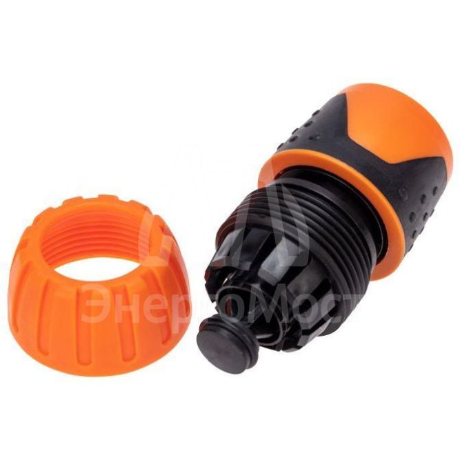 Коннектор для шланга быстросъемный с автостопом 3/4дюйма ЧЕТЫРЕ СЕЗОНА 62-0217