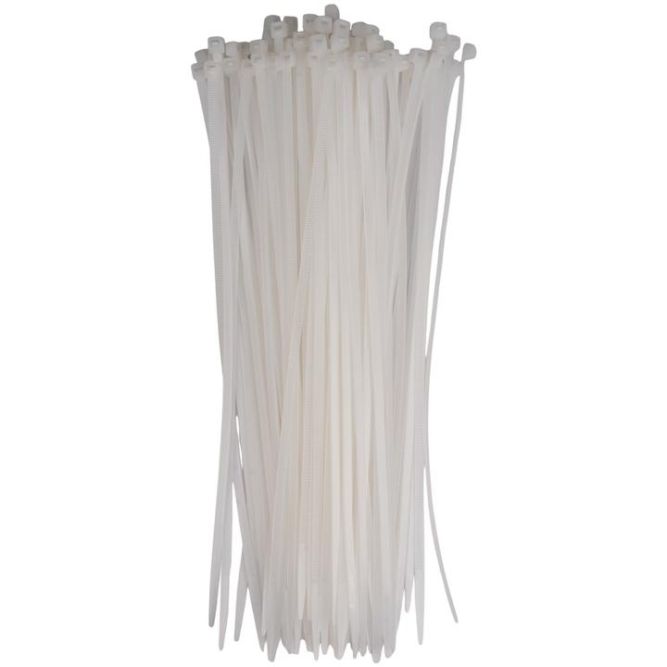 Хомут кабельный PCT 4.8х300-100WH 4.8х300 PA6.6 бел.(уп.100шт) JazzWay 5054035