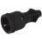 Розетка RX11-B-IP44 16А IP44 прямая с заземл. каучук черн. ЭРА Б0069325