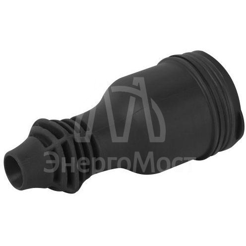 Розетка RX11-B-IP44 16А IP44 прямая с заземл. каучук черн. ЭРА Б0069325