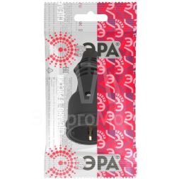 Розетка RX11-B-IP44 16А IP44 прямая с заземл. каучук черн. ЭРА Б0069325