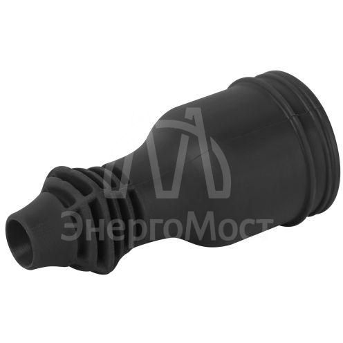 Розетка RX11-B-IP44 16А IP44 прямая с заземл. каучук черн. ЭРА Б0069325