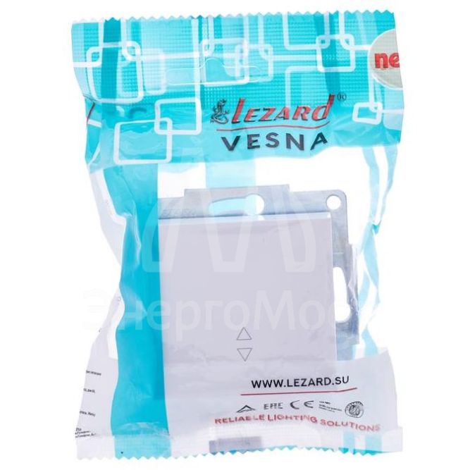 Механизм выключателя проходн. 1-кл. СП VESNA бел. LEZARD 742-0288-105