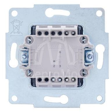 Механизм выключателя проходн. 1-кл. СП VESNA бел. LEZARD 742-0288-105