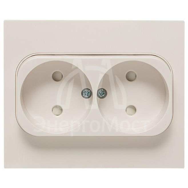 Розетка 2-м СП Стокгольм 10А IP20 без заземл. защ. шторки бел. PROxima EKF EXR10-102-10