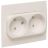 Розетка 2-м СП Стокгольм 10А IP20 без заземл. защ. шторки бел. PROxima EKF EXR10-102-10