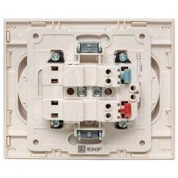 Розетка 2-м СП Стокгольм 10А IP20 без заземл. защ. шторки бел. PROxima EKF EXR10-102-10