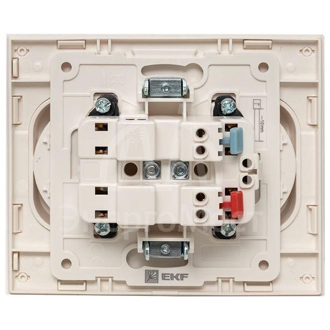 Розетка 2-м СП Стокгольм 10А IP20 без заземл. защ. шторки бел. PROxima EKF EXR10-102-10
