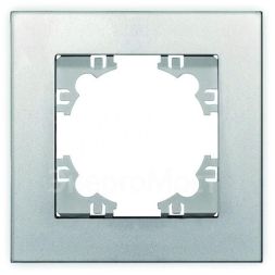 Рамка 1-м Афина серебр. Universal A0053-S