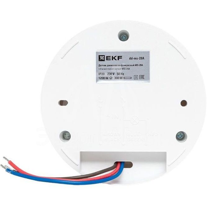 Датчик движения MS-28A (ДД) потолоч. 1200Вт 360град. до 6м IP20 EKF dd-ms-28A