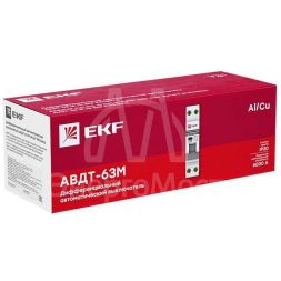 Выключатель автоматический дифференциального тока 1мод. C 25А 30мА тип AC 6кА АВДТ-63М (электрон.) PROxima EKF DA63M-25-30