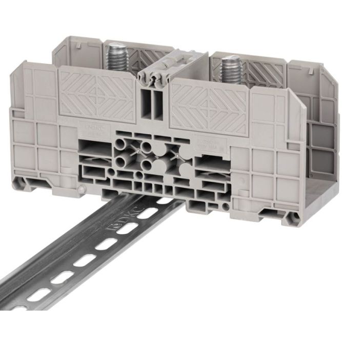 Клемма проходная болтовой зажим 2 точки подключения 185кв.мм сер. DKC FER-185