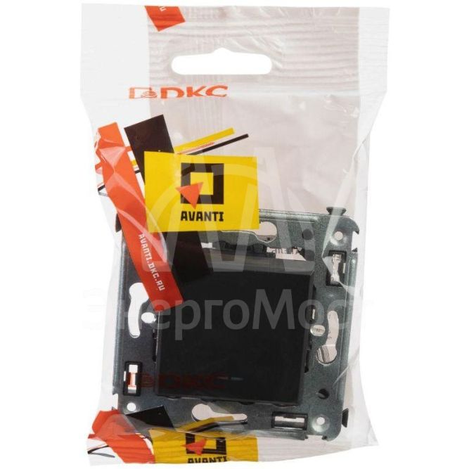 Переключатель 1-кл. СП Avanti &amp;quot;Черный матовый&amp;quot; DKC 4412113