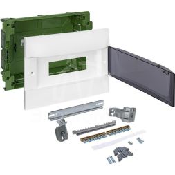 Щиток пластиковый встраиваемый Practibox S (в полые стены) 1х12 дым. дверь Leg 135571