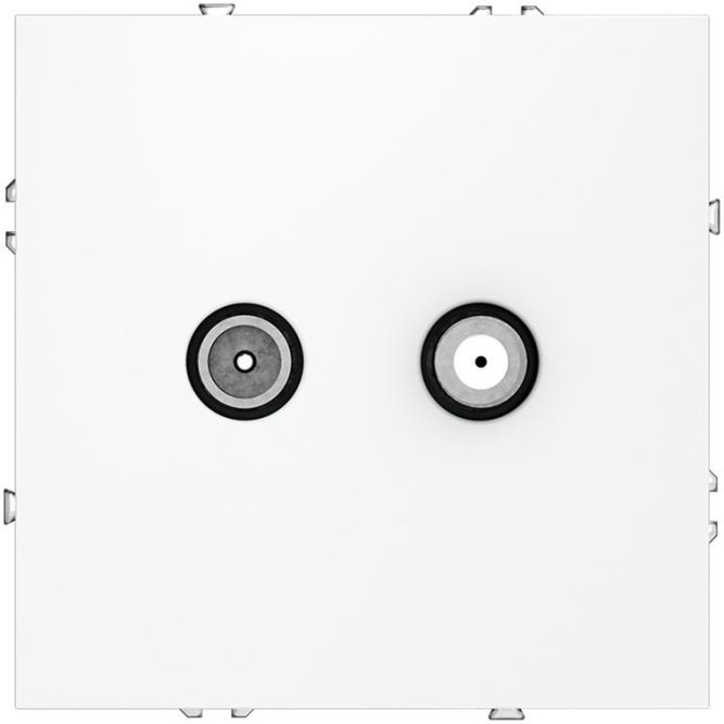 Розетка телевизионная оконечная TV + SAT 2-м СП S70 механизм бел. матов. Voltum VLS060402